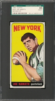 1965 Topps #122 Joe Namath Rookie Card – SGC 88 NM/MT 8